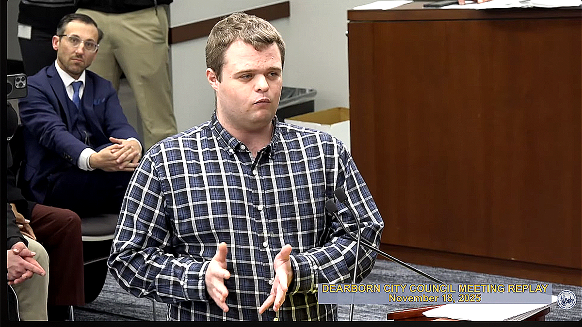 Isaac Thomas speaks at Dearborn City Council Meeting