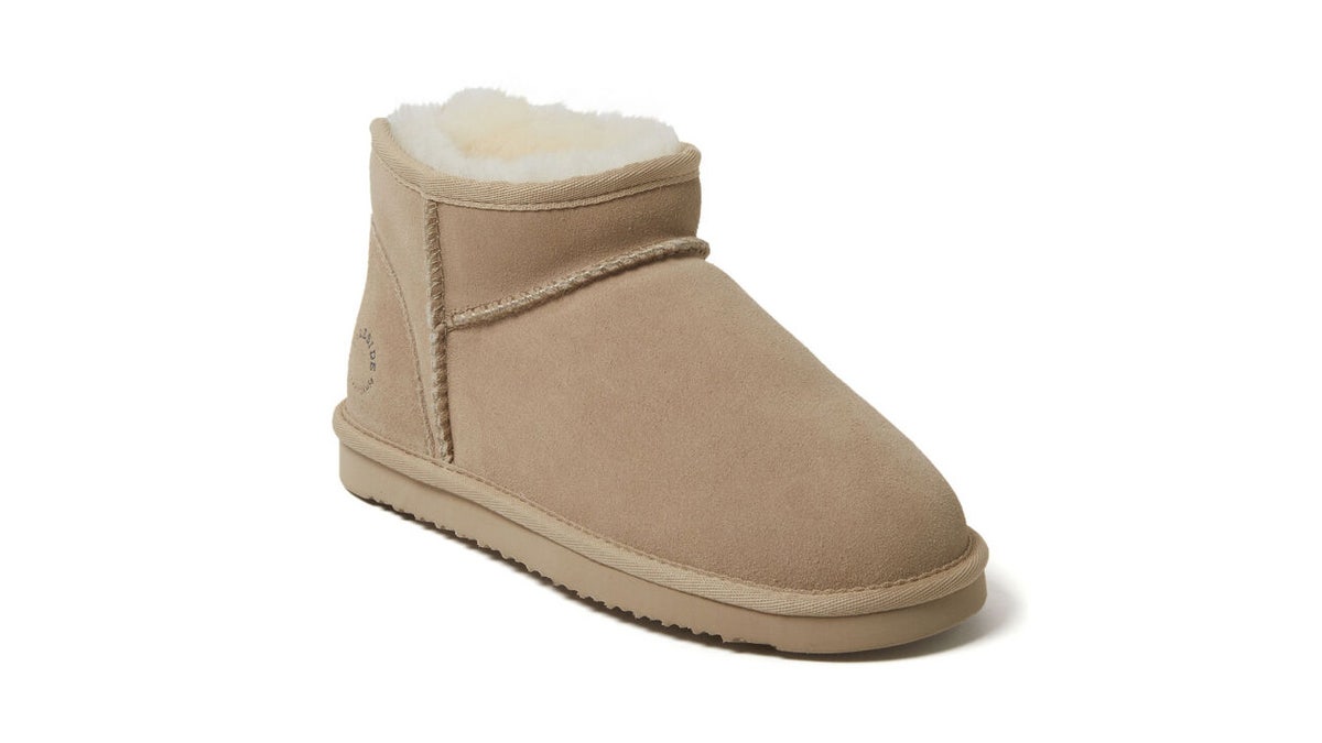 Keep your feet and ankles warm with this pair of booties from Dearfoams. 