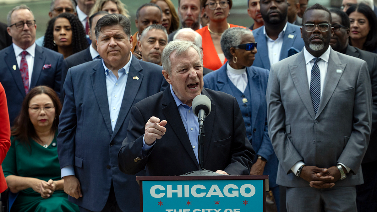 Durbin, Pritzker, Johnson together