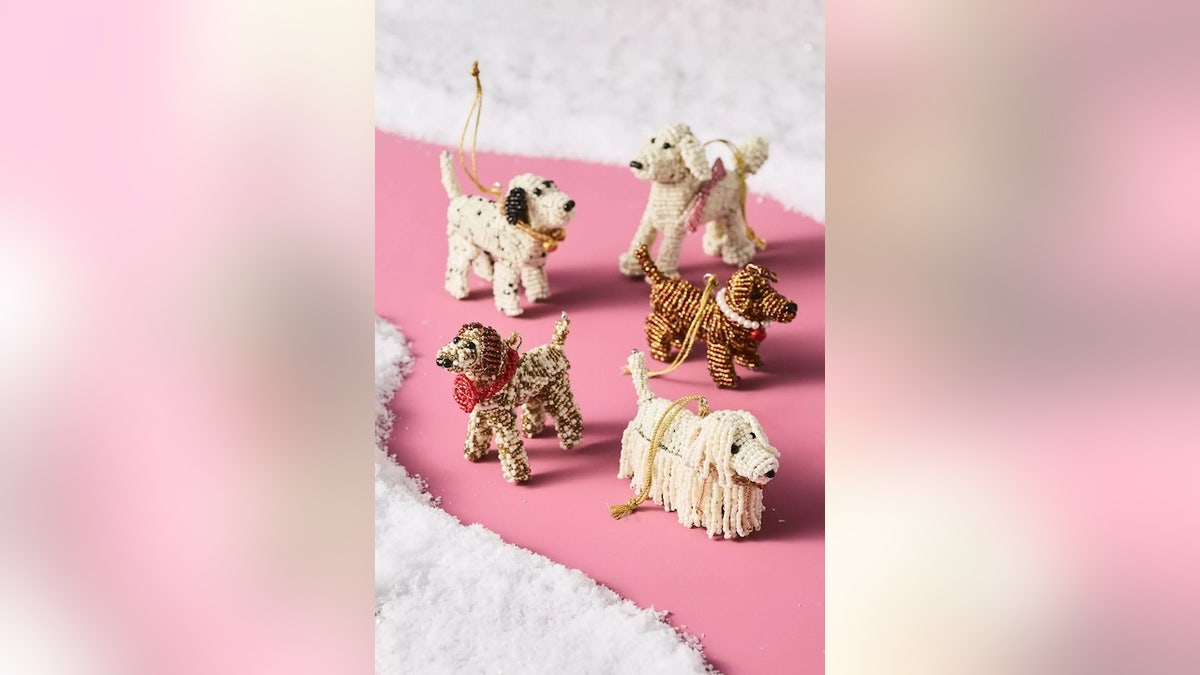 These ornaments are beaded by hand, making them all the more special.