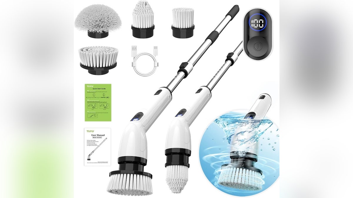 Cut down on effort with an electric scrubber. 