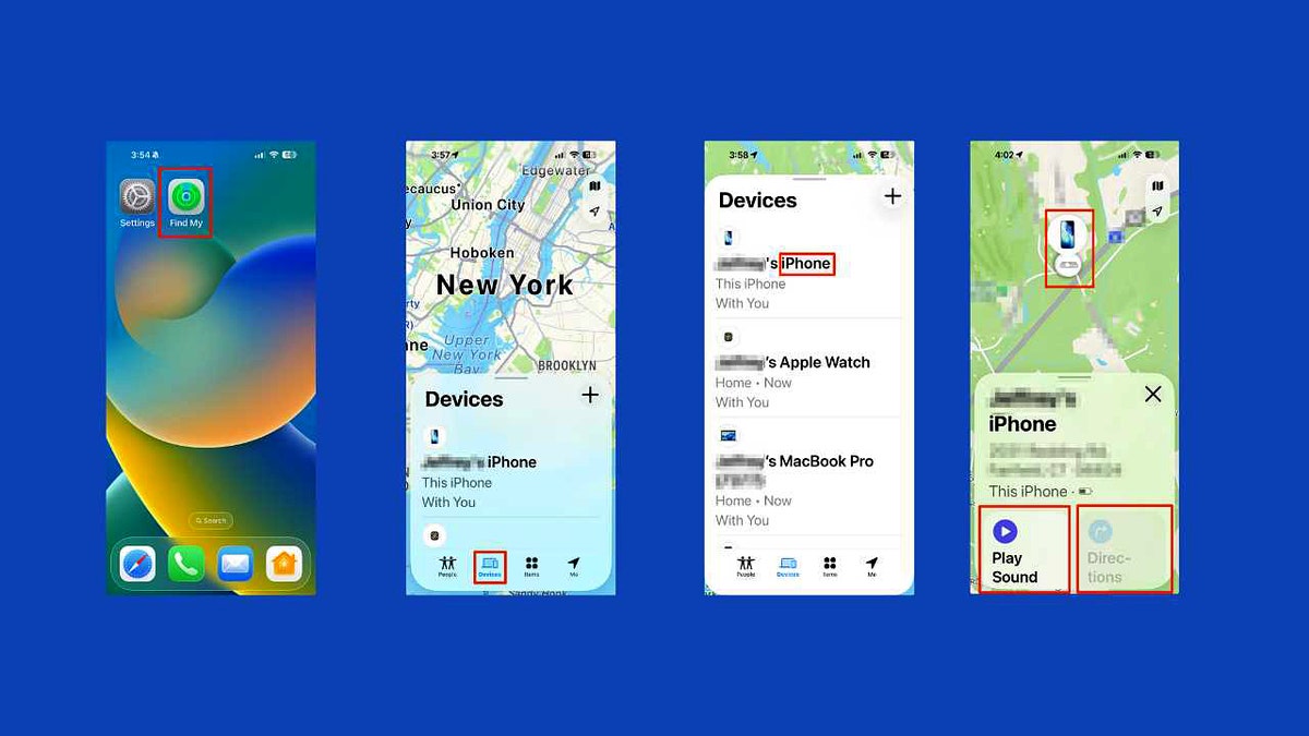 Steps to enable Find My on iPhone