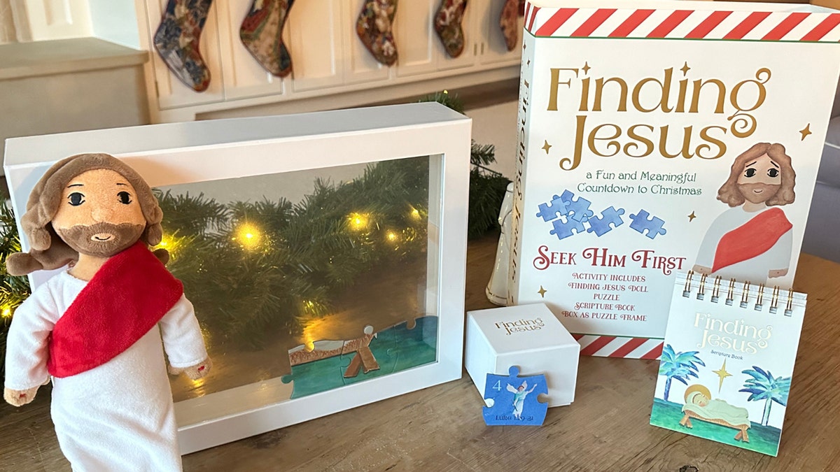 photo of finding jesus christmas doll with puzzle