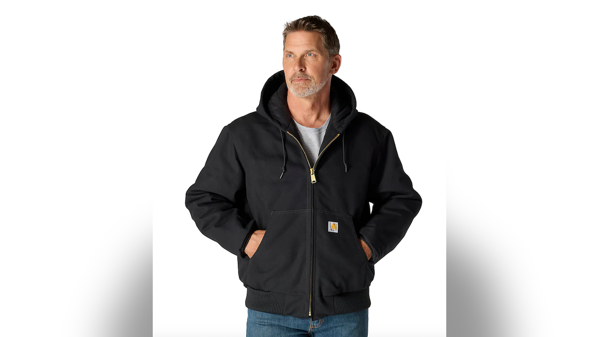 This jacket is built for working in cold weather. 