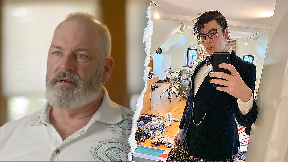 Gareth Amaya Price and Simon Amaya Price taking a selfie during his social transition period.