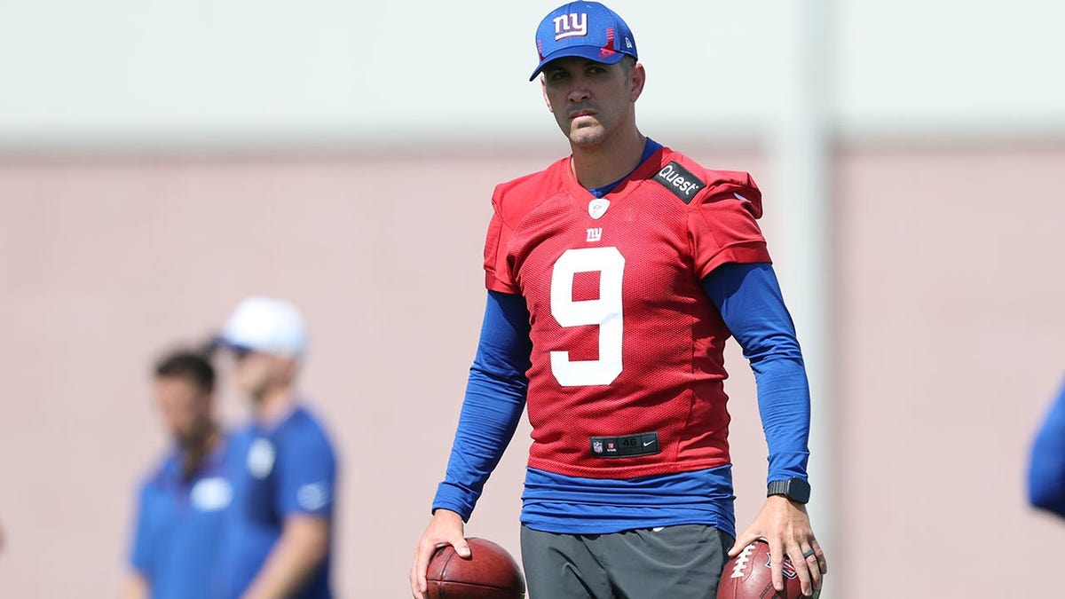 Graham Gano looks out on field