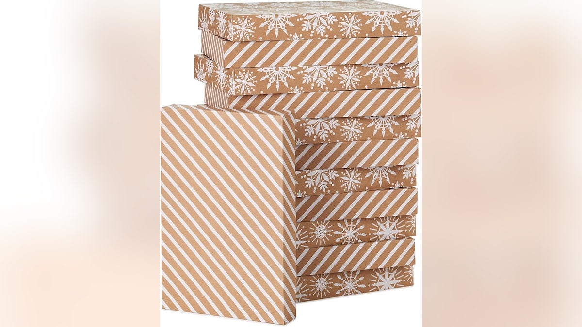 The secret to a picture-perfect Christmas tree? Matching boxes underneath.