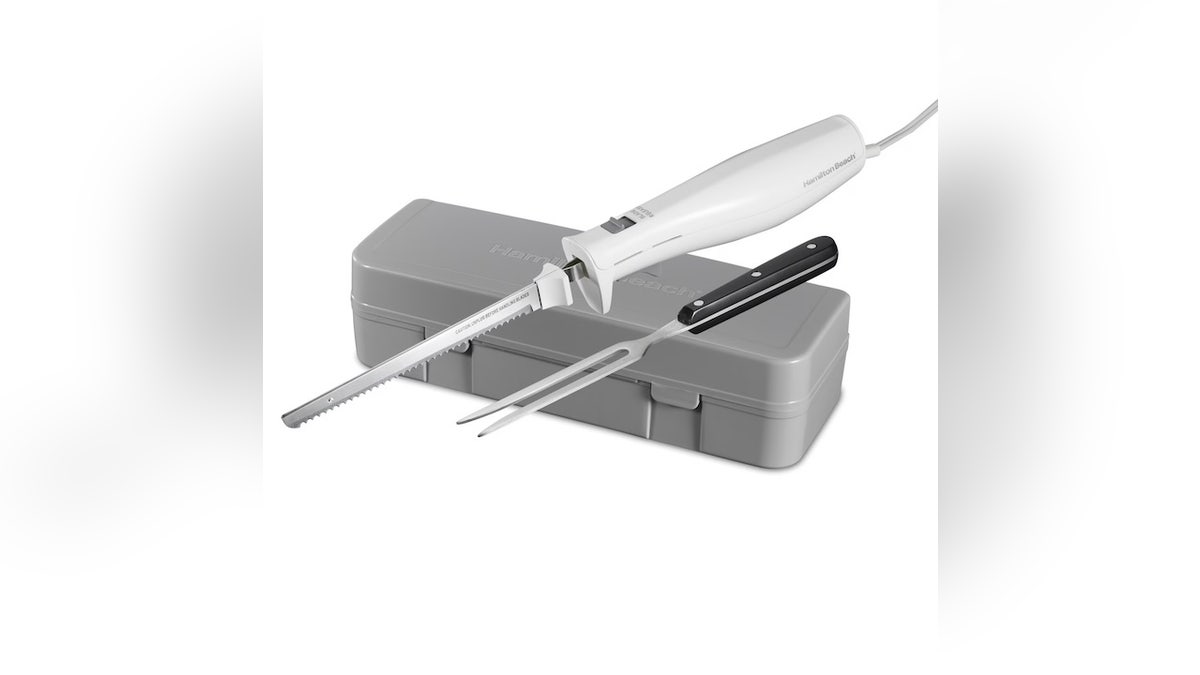 Slice through turkey faster when you use an electric carving knife.