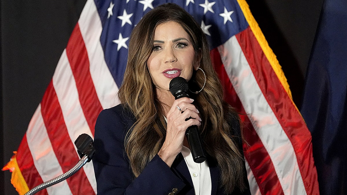 Homeland Security Secretary Kristi Noem speaks in South Carolina