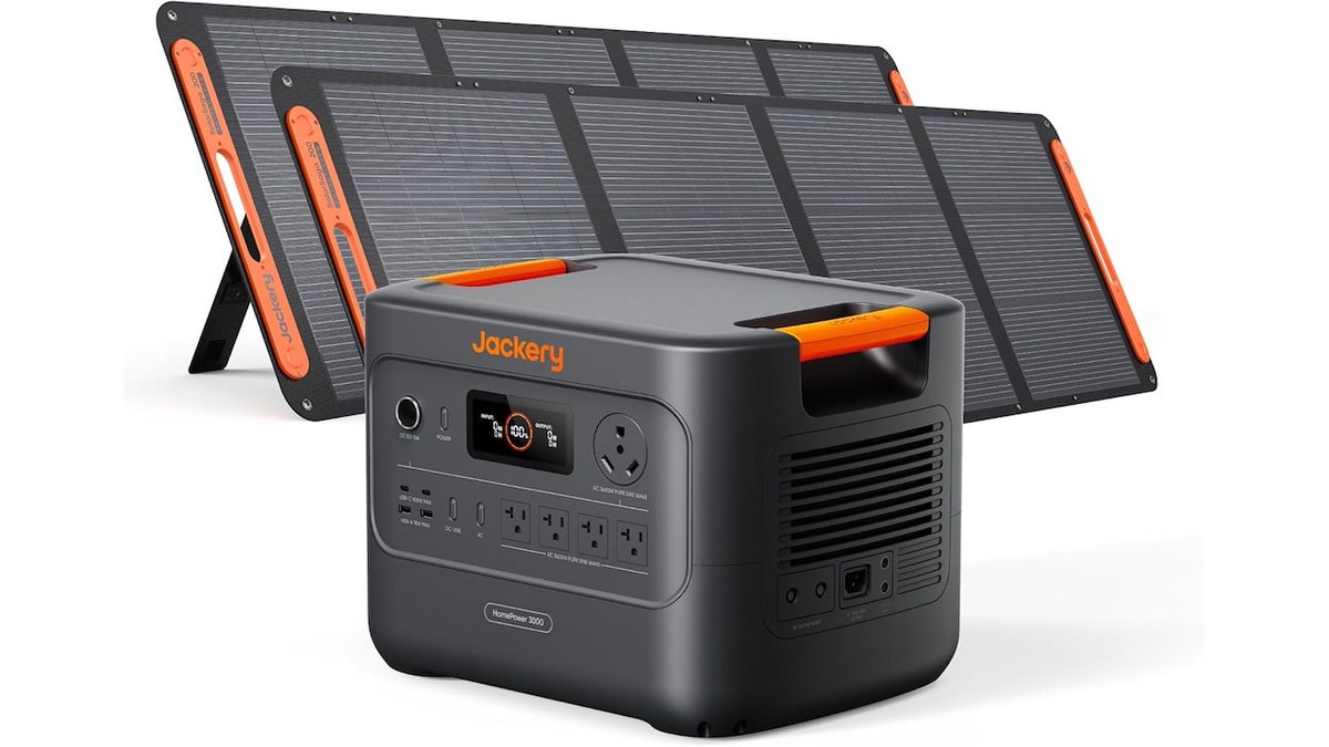Quickly charge your Jackery battery with the included solar panel.