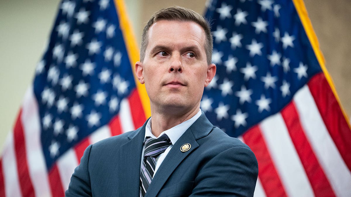 Rep. Jared Golden with his arms crossed