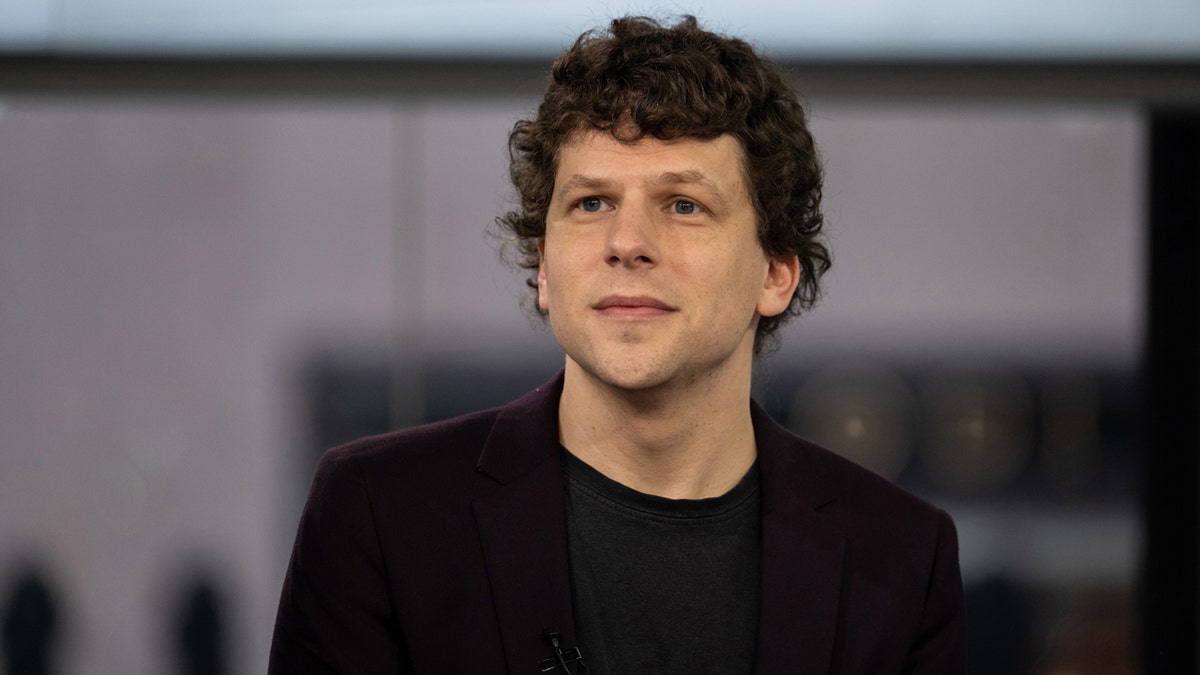 Jesse Eisenberg visits the Today show wearing a black shirt