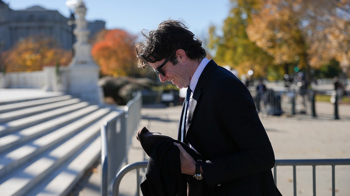 John Mulaney arriving at the Supreme Court