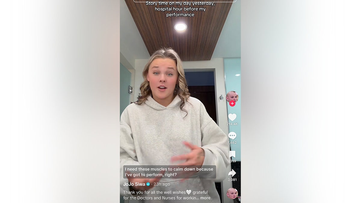 JoJo Siwa gets ready as she talks about her recent hospitalization