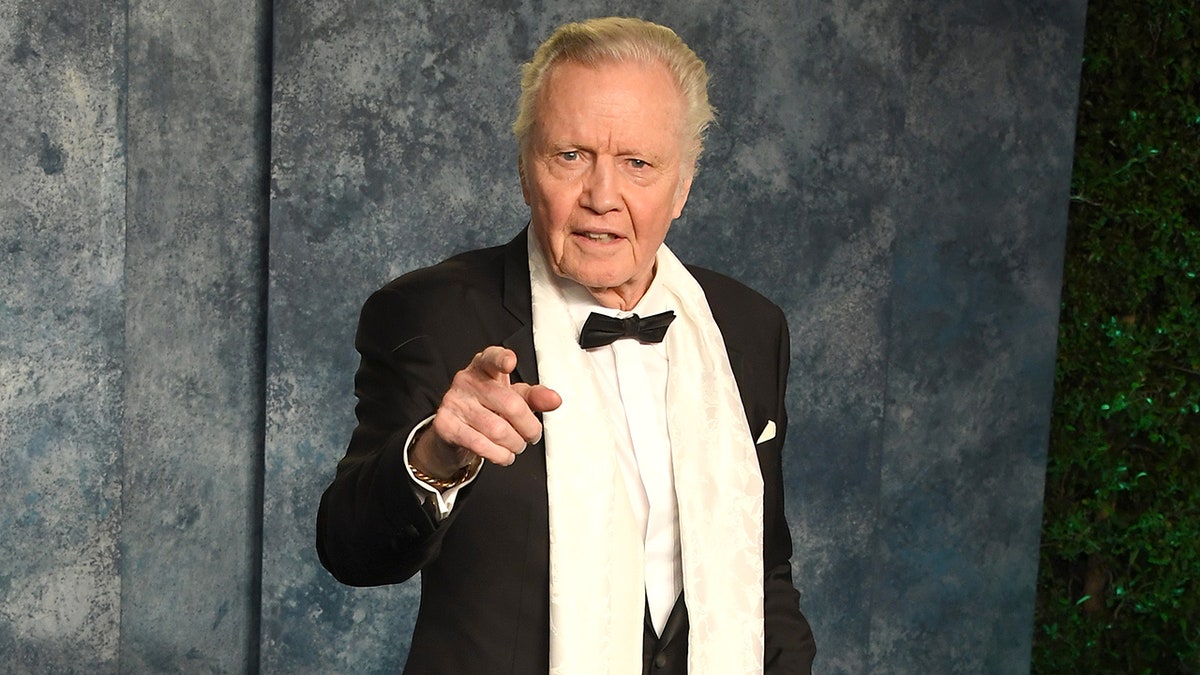 Actor Jon Voight poses on the red carpet at the Vanity Fair Oscar Party in Beverly Hills, California, on March 12, 2023.