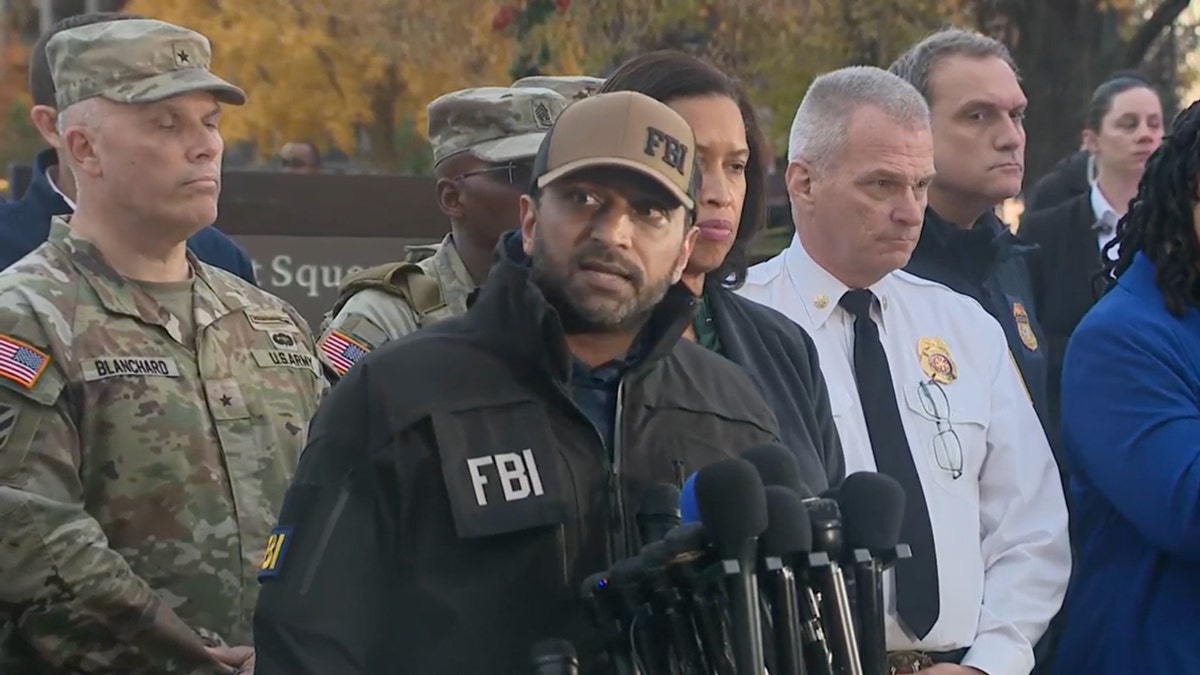 FBI Director Kash Patel speaks during DC National Guard shooting, Wednesday, Nov. 26, 2025.