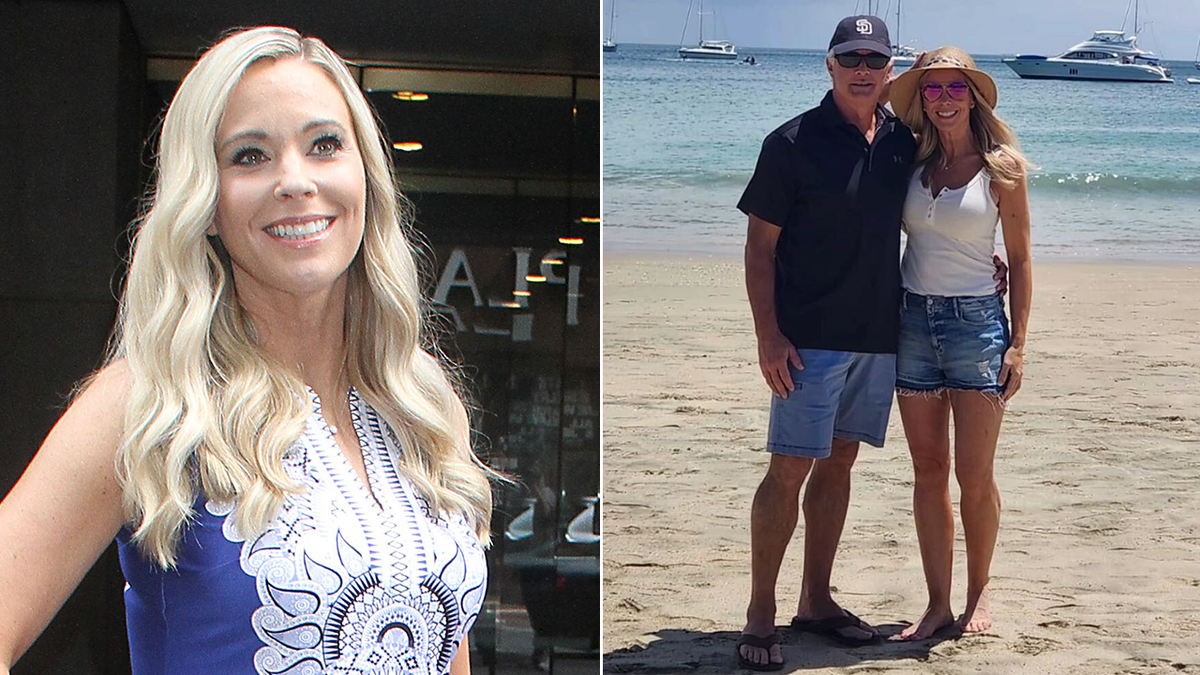 Split between Kate Gosselin smiling and Kate with Steve Nield.