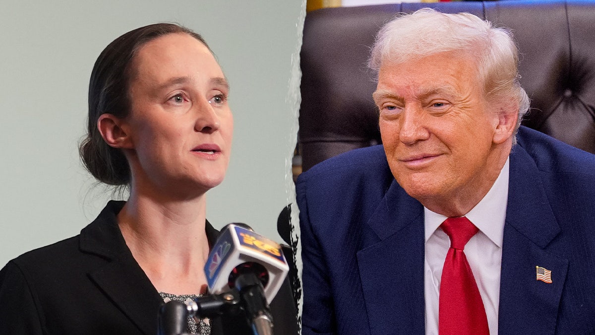 Seattle mayor-elect Katie Wilson and President Donald Trump in a side-by-side split image