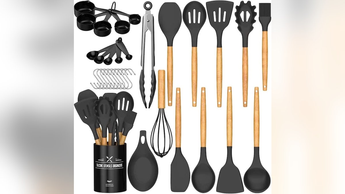 This 33-piece silicone utensil set has pretty much every tool you’ll need.