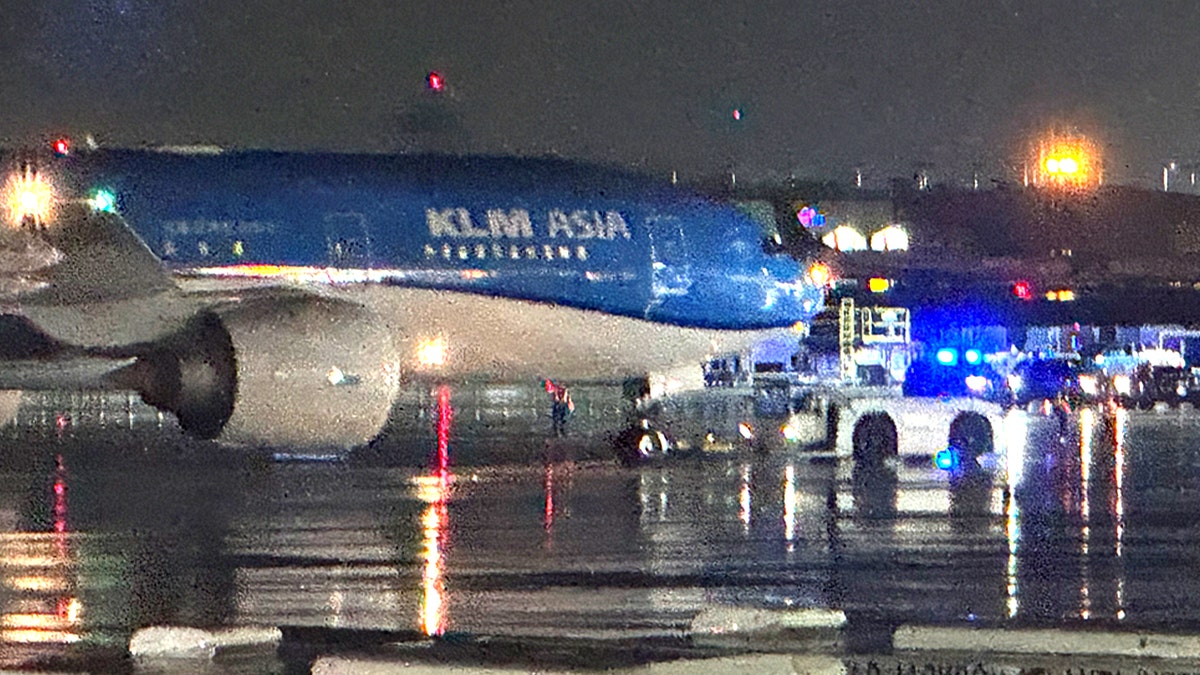 Airplane with KLM Asia logo
