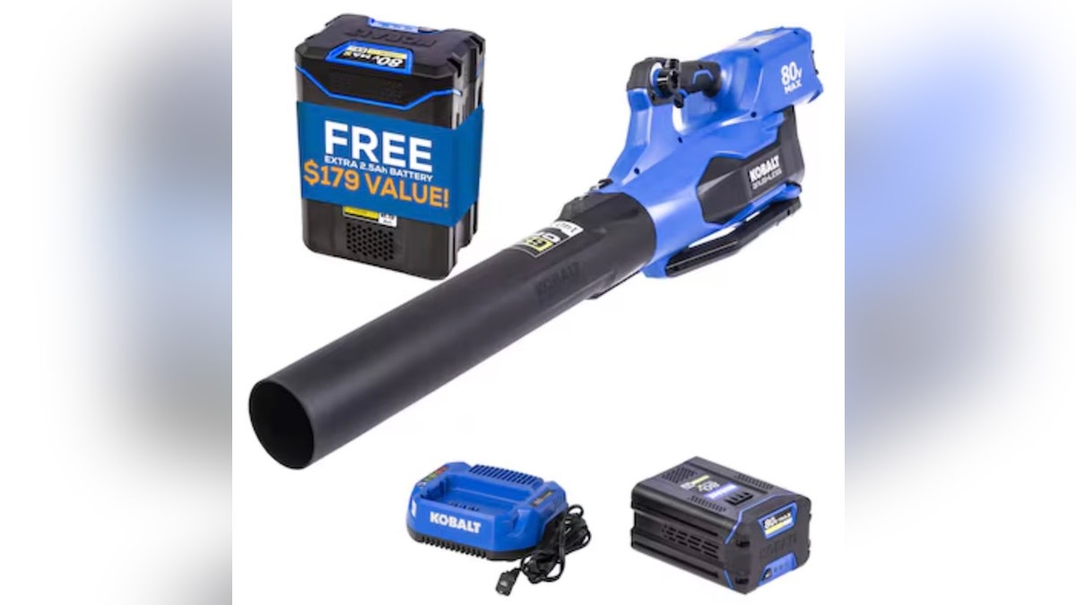 Leaf blow for up to two and half hours with the included batteries. 