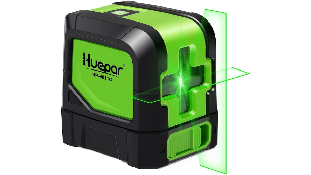 Make accurate measurements with a hand-held laser level. 