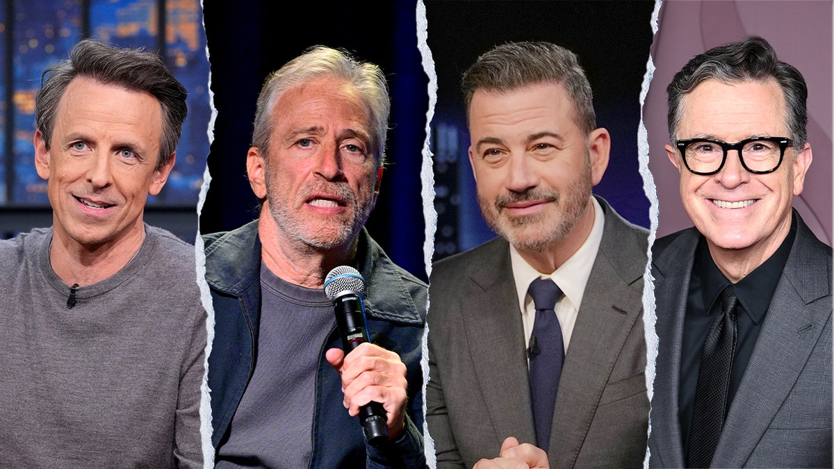 Seth Meyers, Jon Stewart, Jimmy Kimmel and Stephen Colbert