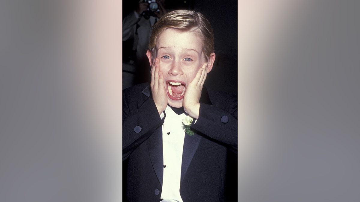 Macaulay Culkin at the Golden Globe Awards in January 1991 in Los Angeles.