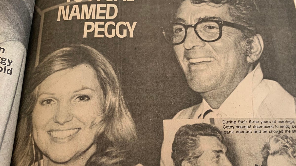 Magazine feature highlighting Dean Martin's relationship with Peggy Crosby