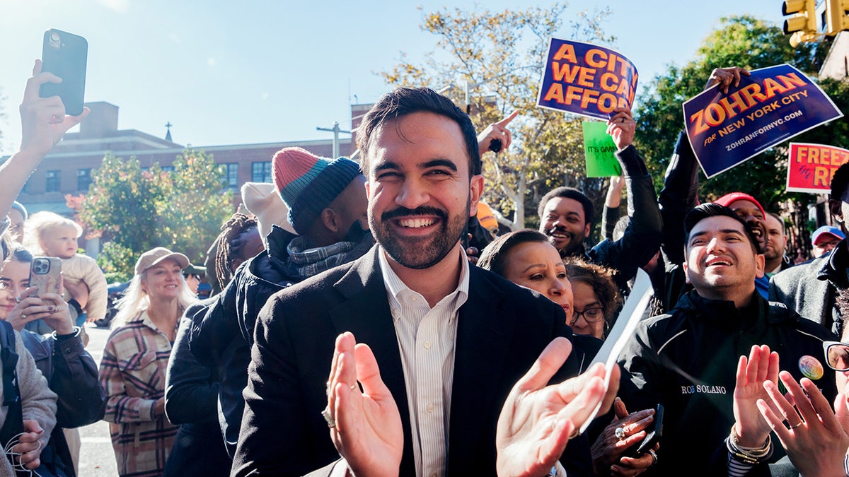 Zohran Mamdani, New York City mayoral candidate, campaigns in the Brooklyn borough of New York