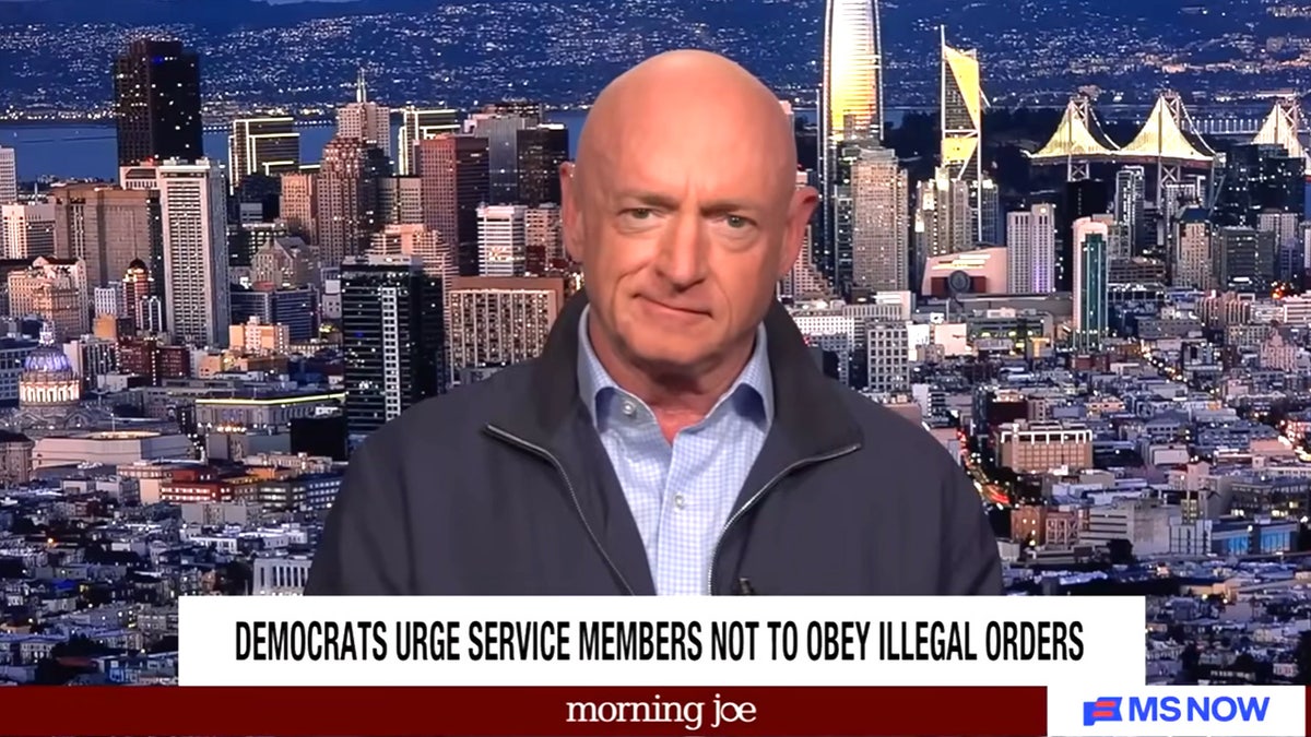 Sen. Mark Kelly speaks during an interview on "Morning Joe," addressing concerns about political violence.