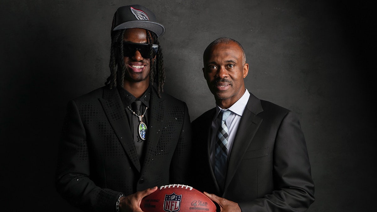 Marvin Harrison Jr. with his father Marvin Harrison Sr.