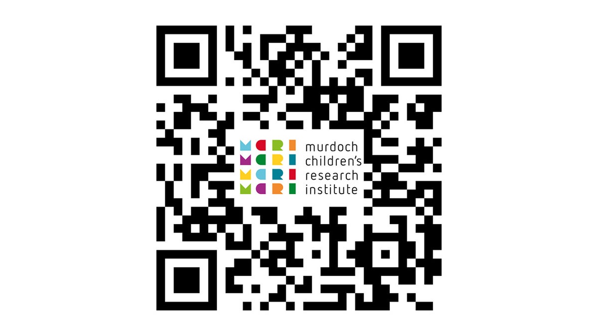 QR code for the Murdoch Children’s Research Institute.