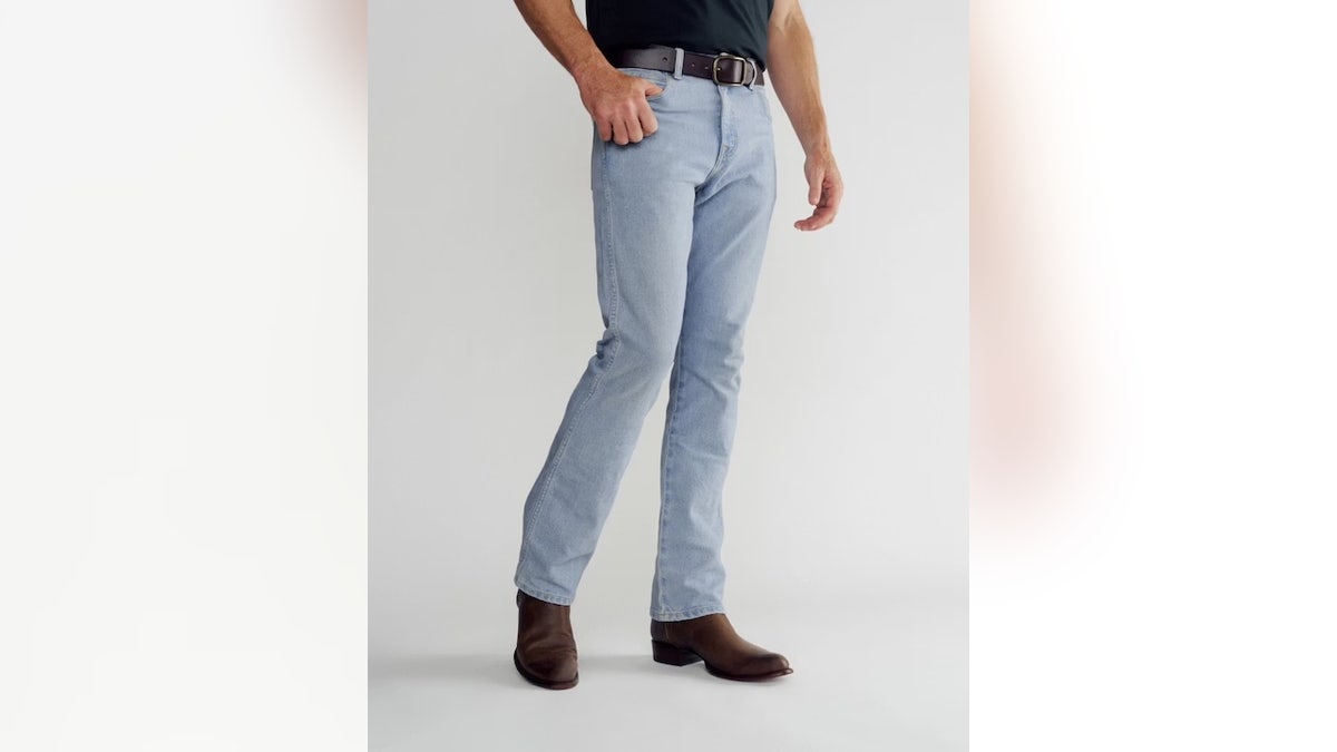 These jeans balance comfort with durability.