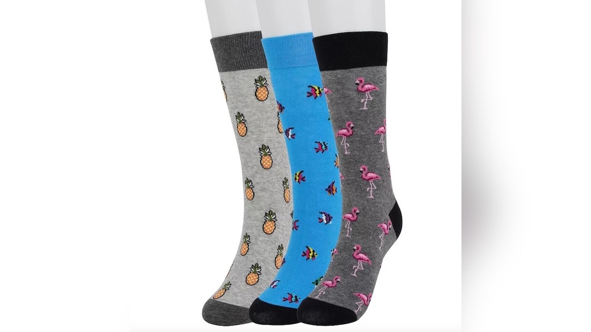 These socks are a festive stocking gift.