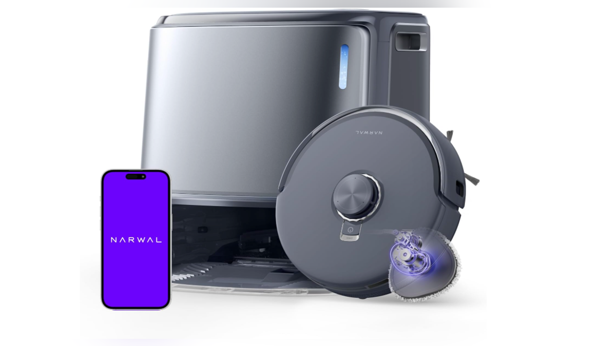 The robot vacuum and mop combo deep cleans while using its advanced navigation system to avoid accidents.