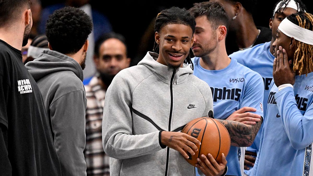 Ja Morant on the bench