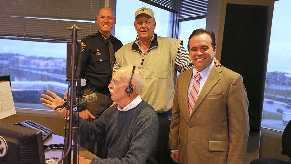 Bob Trumpy in the radio booth