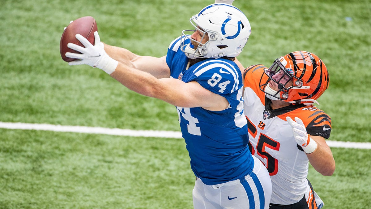 Jack Doyle catches the ball