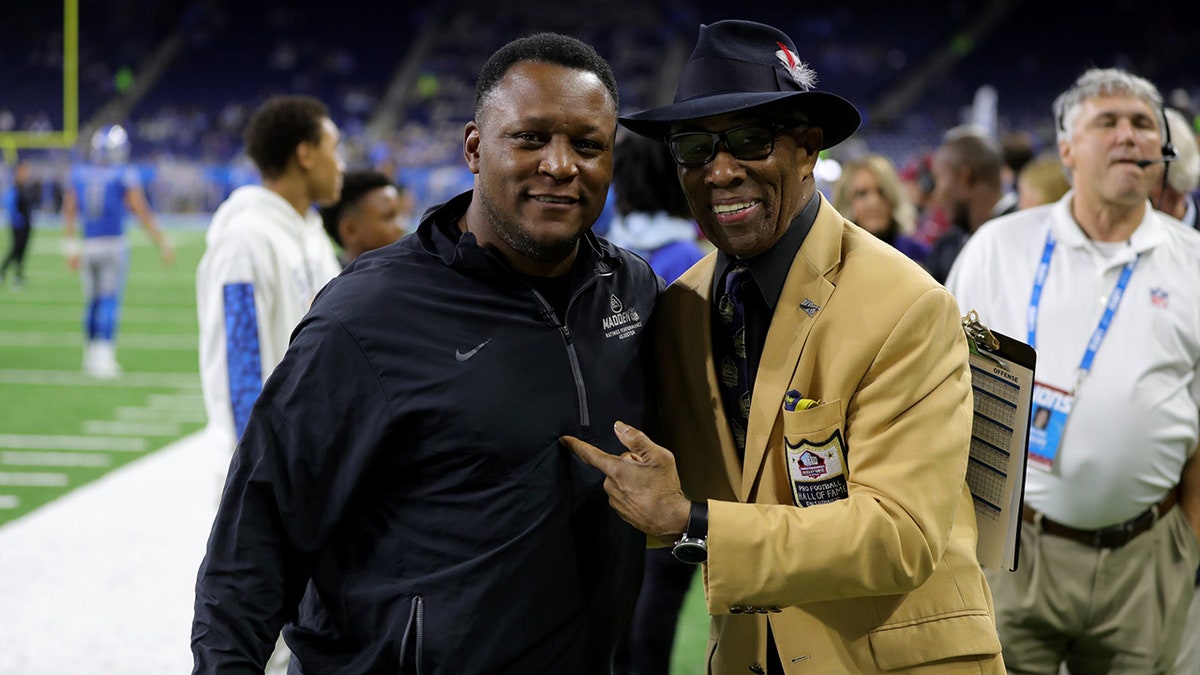 Lem Barney with Barry Sanders