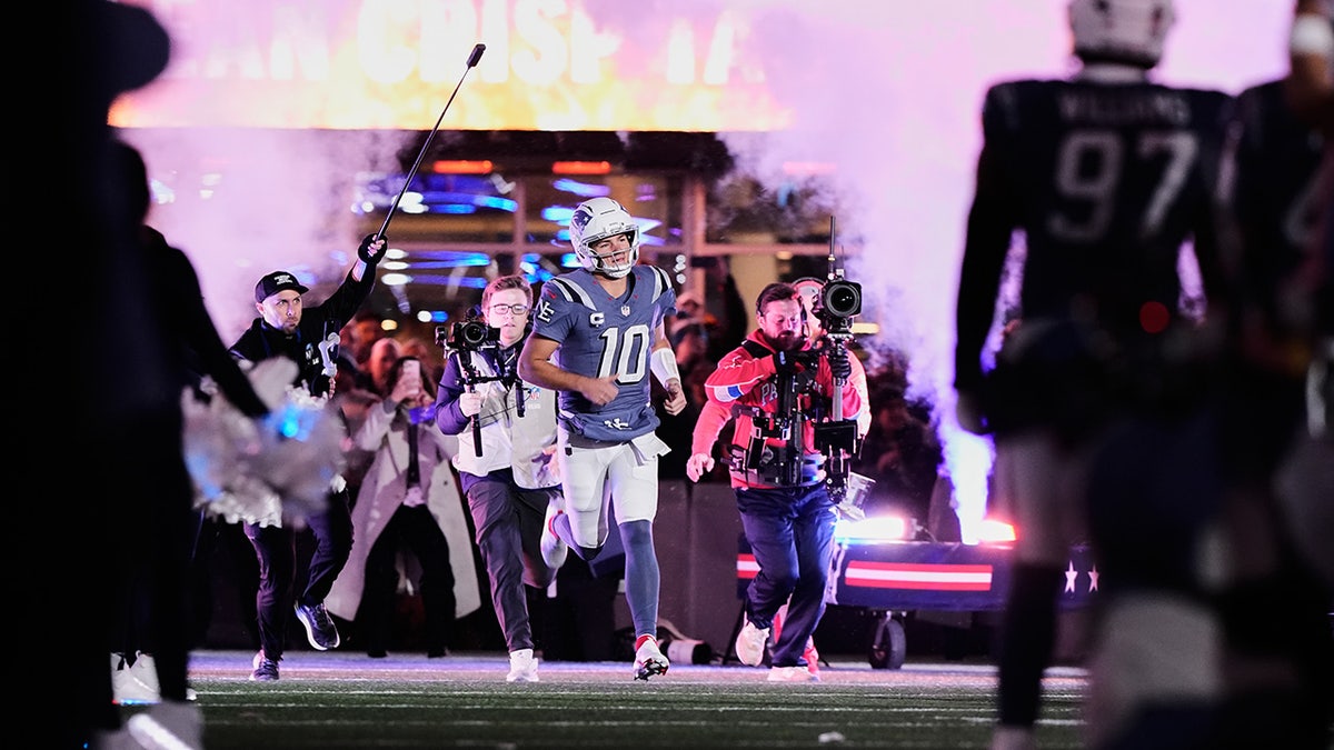 Patriots enter the field