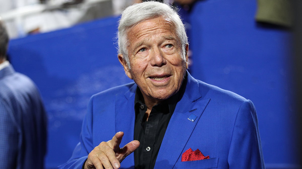 Robert Kraft on the sideline for a Patriots game