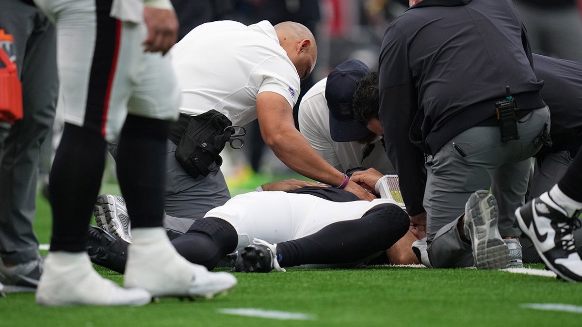 CJ Stroud on the ground