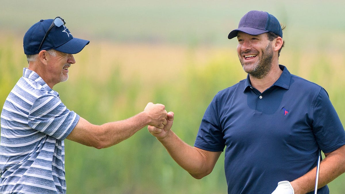 Tony Romo on the golf course