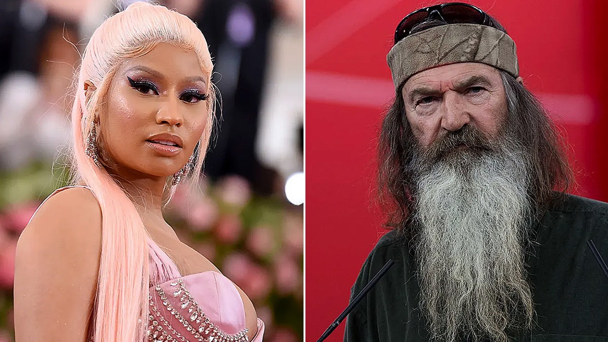Nicki Minaj, Phil Robertson split image