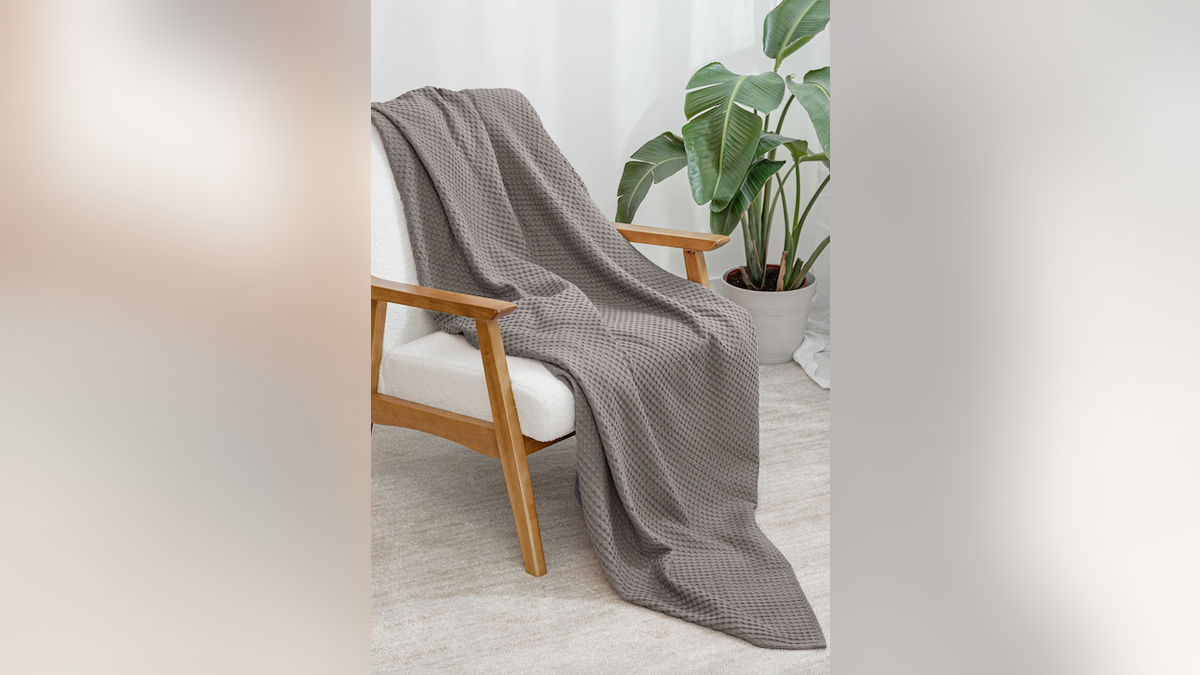 This cozy blanket is perfect for layering.