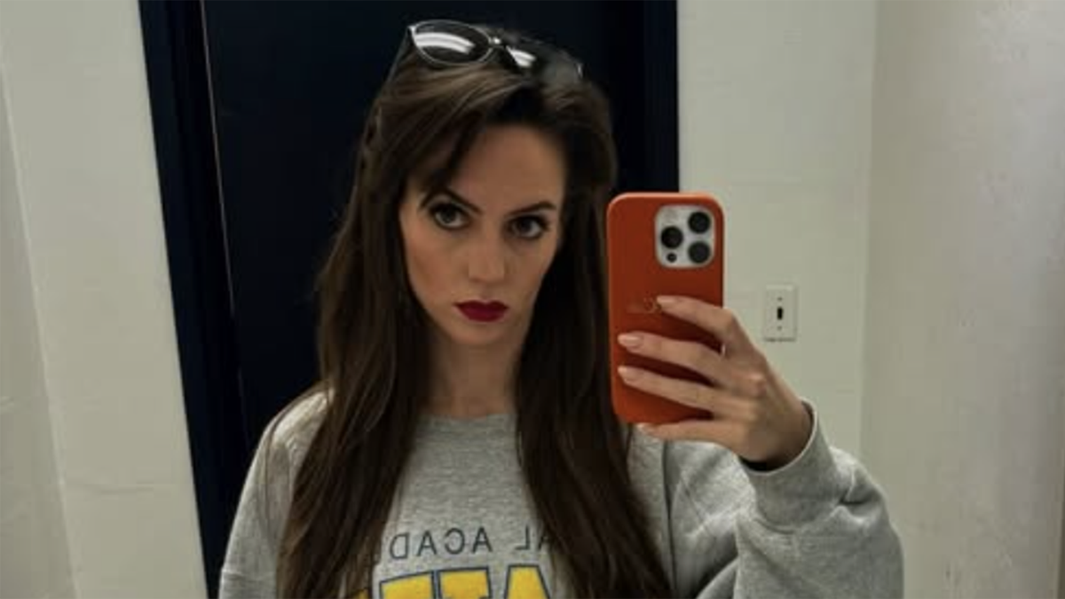 Jordon Hudson in the mirror