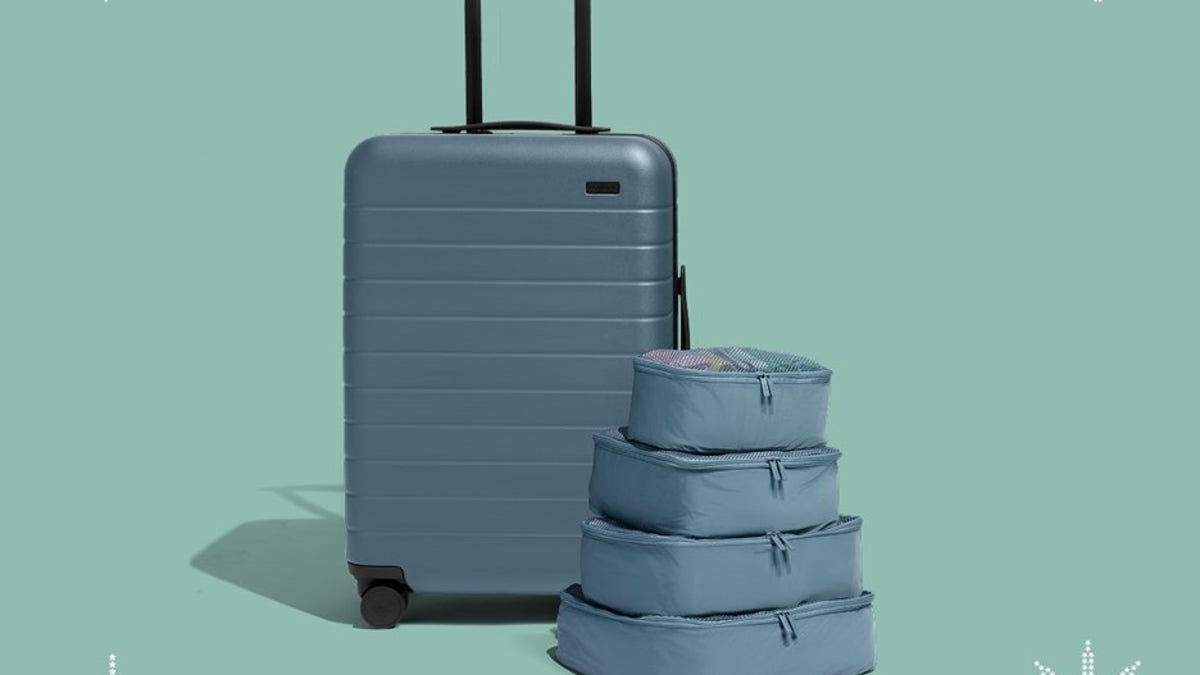 Away's bundle comes with an extra-large carry-on and helpful packing cubes. 
