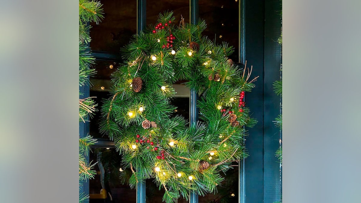 Use this wreath outside or inside for instant festive cheer.