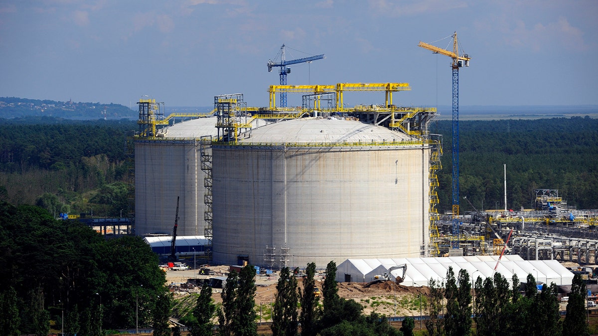 A general view shows the construction site of Poland's first liquefied natural gas (LNG) terminal, in the Baltic port of Swinoujscie July 23, 2014.